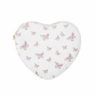 DARK Velvet Heart Jewellery Box Off White Butterfly Pattern  thumbnail