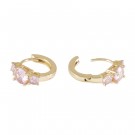 SNÖ OF SWEDEN - Jen Stone Ring Earrings Gold/Pink thumbnail