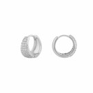 SNÖ OF SWEDEN - Brooklyn Oval Ring Earrings Silver/Clear thumbnail