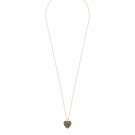 SNÖ OF SWEDEN - Sanne Heart Pendant Necklace 42 cm Gold/Clear  thumbnail