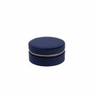 DARK Velvet Jewellery Box Round Navy Blue thumbnail