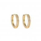 SNÖ OF SWEDEN - Elaine Small Ring Earrings Gold Clear thumbnail
