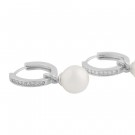 SNÖ OF SWEDEN - Core Pearl Earrings Silver/White thumbnail