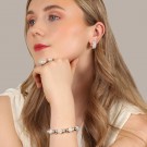 SNÖ OF SWEDEN - Copenhagen Wide Ring Earrings Silver/Clear thumbnail