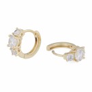 SNÖ OF SWEDEN - Jen Stone Ring Earrings Gold/Clear thumbnail