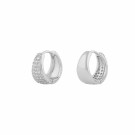 SNÖ OF SWEDEN - Brooklyn Oval Ring Earrings Silver/Clear thumbnail