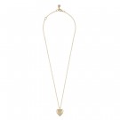 SNÖ OF SWEDEN - Brooklyn Heart Pendant Necklace 45cm Plain Gold  thumbnail
