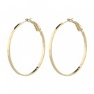 SNÖ OF SWEDEN - Moe Ring Earrings 40 mm Plain Gold  thumbnail