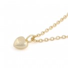 SNÖ OF SWEDEN - Card Pendant Heart Necklace Gold Plain Gold thumbnail
