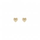 SNÖ OF SWEDEN - Brooklyn Heart Earrings Plain Gold thumbnail