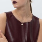 SNÖ OF SWEDEN - Sanne Heart Pendant Necklace 42 cm Gold/Clear  thumbnail