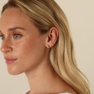SNÖ OF SWEDEN - Lara Small Ring Earrings Plain Gold  thumbnail