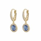 SNÖ OF SWEDEN - Seine Pendant Earrings Gold/Light Blue thumbnail