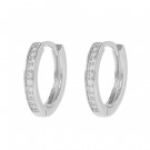 SNÖ OF SWEDEN - Elaine Small Ring Earring Silver/Clear  thumbnail