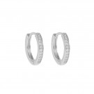 SNÖ OF SWEDEN - Elaine Small Ring Earring Silver/Clear  thumbnail