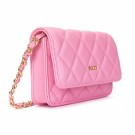 DARK Leather Quilted Mini Bag Bubblegum Pink thumbnail