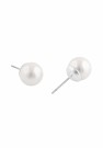 SNÖ OF SWEDEN - Laney Pearl Earrings Silver/White 10mm thumbnail