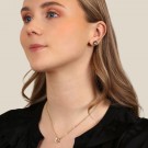 SNÖ OF SWEDEN - Connected Pendant Heart Necklace Gold/Clear thumbnail