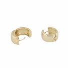 SNÖ OF SWEDEN - Gina Big Ring Earrings Plain Gold  thumbnail