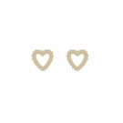 SNÖ OF SWEDEN - Connected Heart Earrings Gold/Clear thumbnail