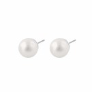SNÖ OF SWEDEN - Laney Pearl Earrings Silver/White 10mm thumbnail
