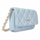 DARK Leather Quilted Mini Bag Ibiza Blue thumbnail