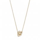 SNÖ OF SWEDEN - Connected Pendant Heart Necklace Gold/Clear thumbnail