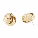 SNÖ OF SWEDEN - Soap Knot Earrings Plain Gold thumbnail