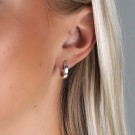 SNÖ OF SWEDEN - Lara Small Ring Earrings Plain Silver  thumbnail