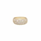 SNÖ OF SWEDEN - Rio Wide Stone Ring Gold/Clear Small thumbnail