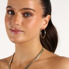 SNÖ OF SWEDEN - Moe Ring Earrings 40 mm Plain Gold  thumbnail
