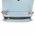 DARK Leather Quilted Mini Bag Ibiza Blue thumbnail