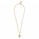 SNÖ OF SWEDEN - Card Pendant Heart Necklace Gold Plain Gold thumbnail