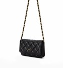 DARK Leather Quilted Mini Bag Black thumbnail