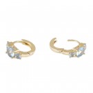 SNÖ OF SWEDEN - Jen Stone Ring Earrings Gold/Light Blue thumbnail