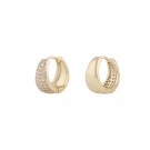 SNÖ OF SWEDEN - Brooklyn Oval Ring Earrings Gold/Clear thumbnail