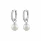 SNÖ OF SWEDEN - Core Pearl Earrings Silver/White thumbnail