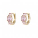SNÖ OF SWEDEN - Jen Stone Ring Earrings Gold/Pink thumbnail