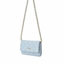 DARK Leather Quilted Mini Bag Ibiza Blue thumbnail