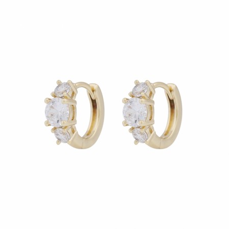 SNÖ OF SWEDEN - Jen Stone Ring Earrings Gold/Clear