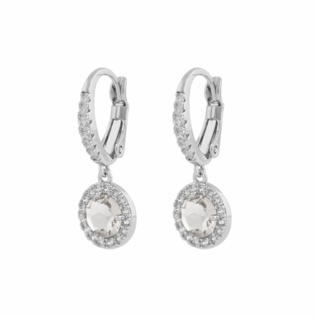 SNÖ OF SWEDEN - Seine Pendant Earrings Silver/Clear 