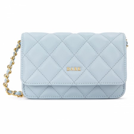 DARK Leather Quilted Mini Bag Ibiza Blue