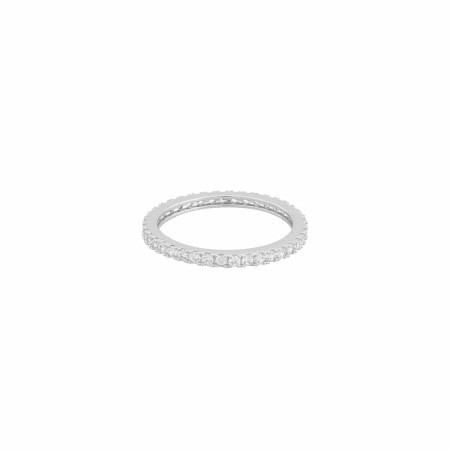 SNÖ OF SWEDEN - Rio Thin Stone Ring Silver/Clear Small