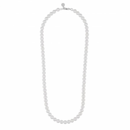 SNÖ OF SWEDEN - Sophie Small Necklace 42cm Silver/White